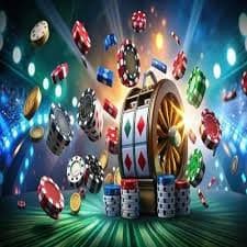 Màn hình game slot online sống động tại kbet với đồ họa neon hấp dẫn